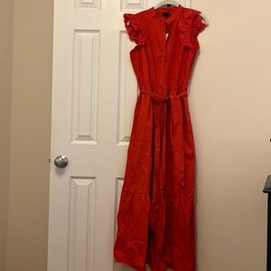 Target Who What Wear Red Flutter Sleeve Maxi Dress